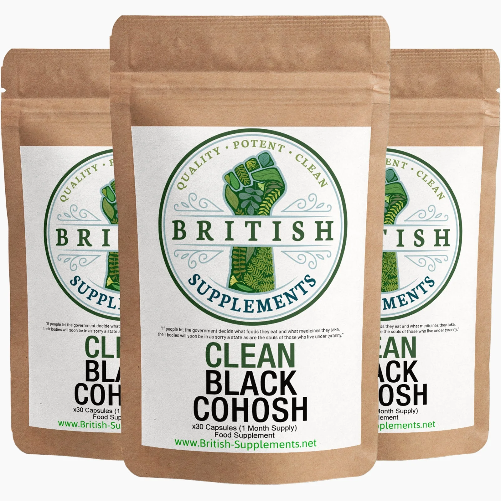 Clean Genuine Black Cohosh Supplement