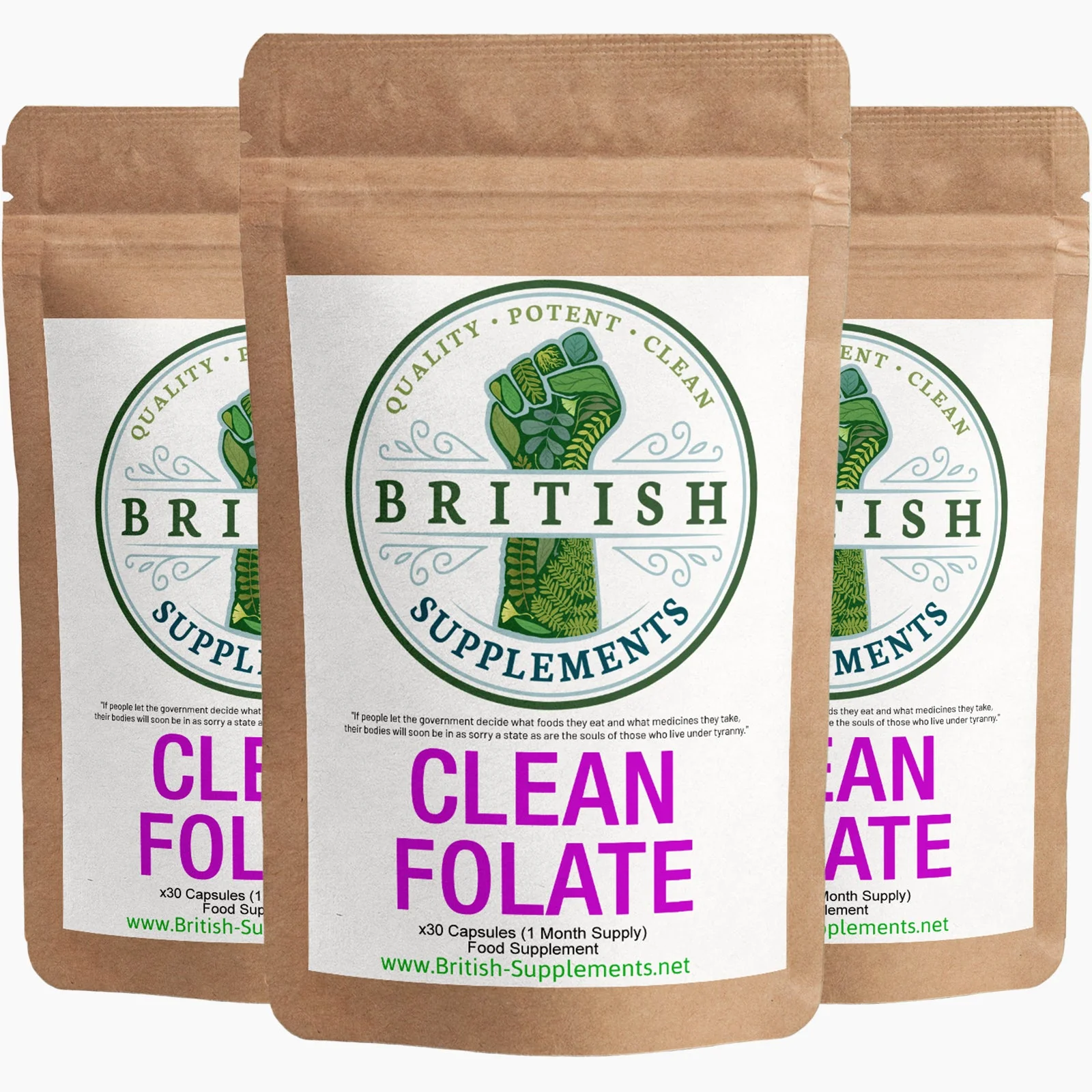 Clean Genuine folate Supplement