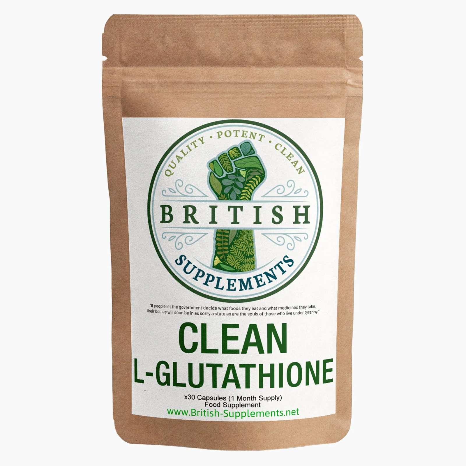 Clean Genuine L-Glutathione Supplement