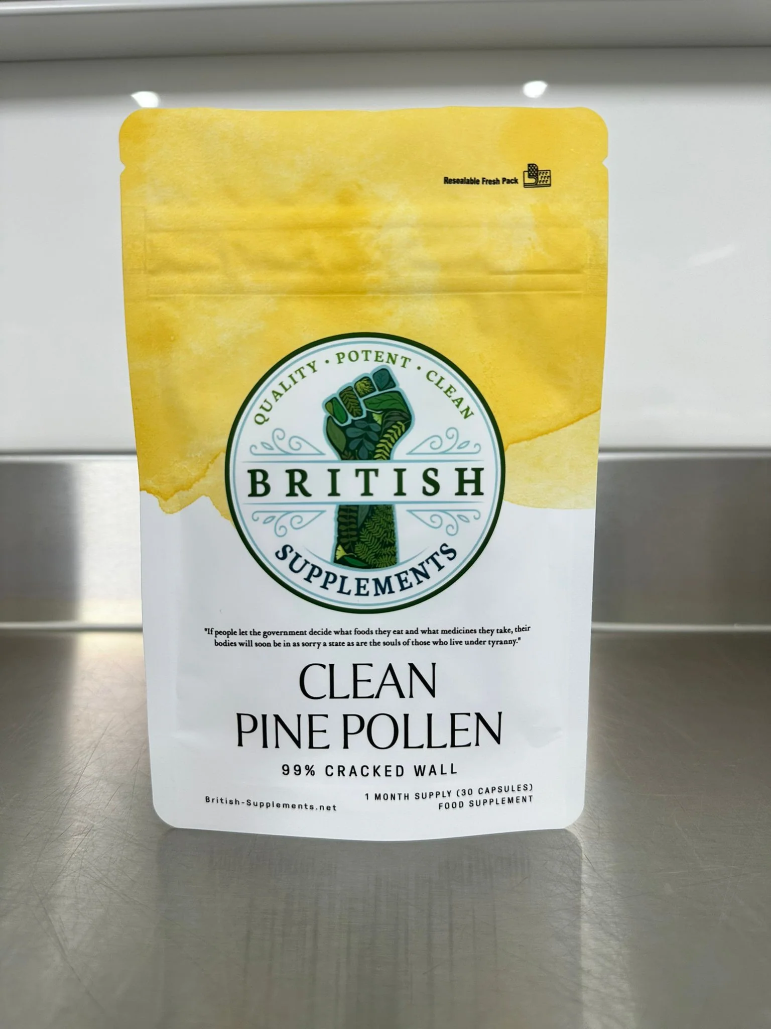 Clean Genuine Pine Pollen Capsules 422mg (99% Cracked Wall) - Image 2