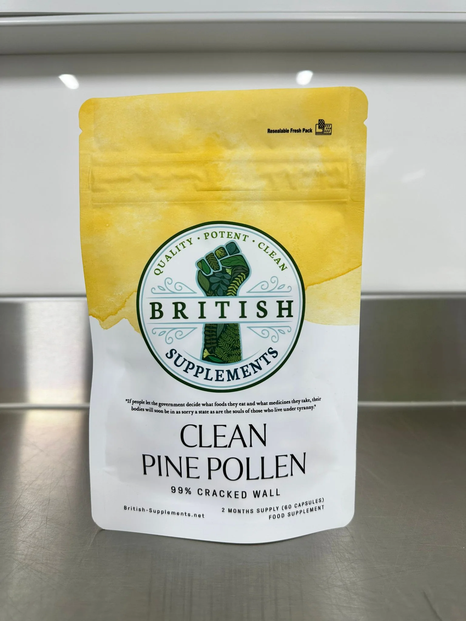 Clean Genuine Pine Pollen Capsules 422mg (99% Cracked Wall) - Image 3