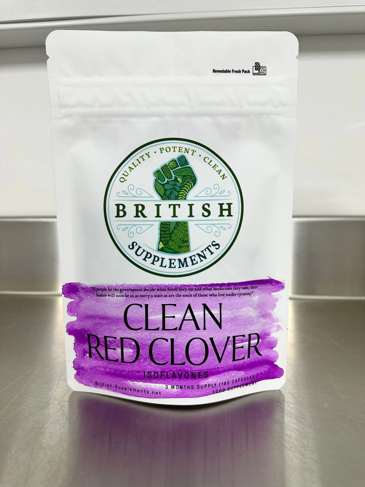 Clean Genuine Red Clover 8,814mg (Isoflavones 54mg) + Uptake Blend - Image 4