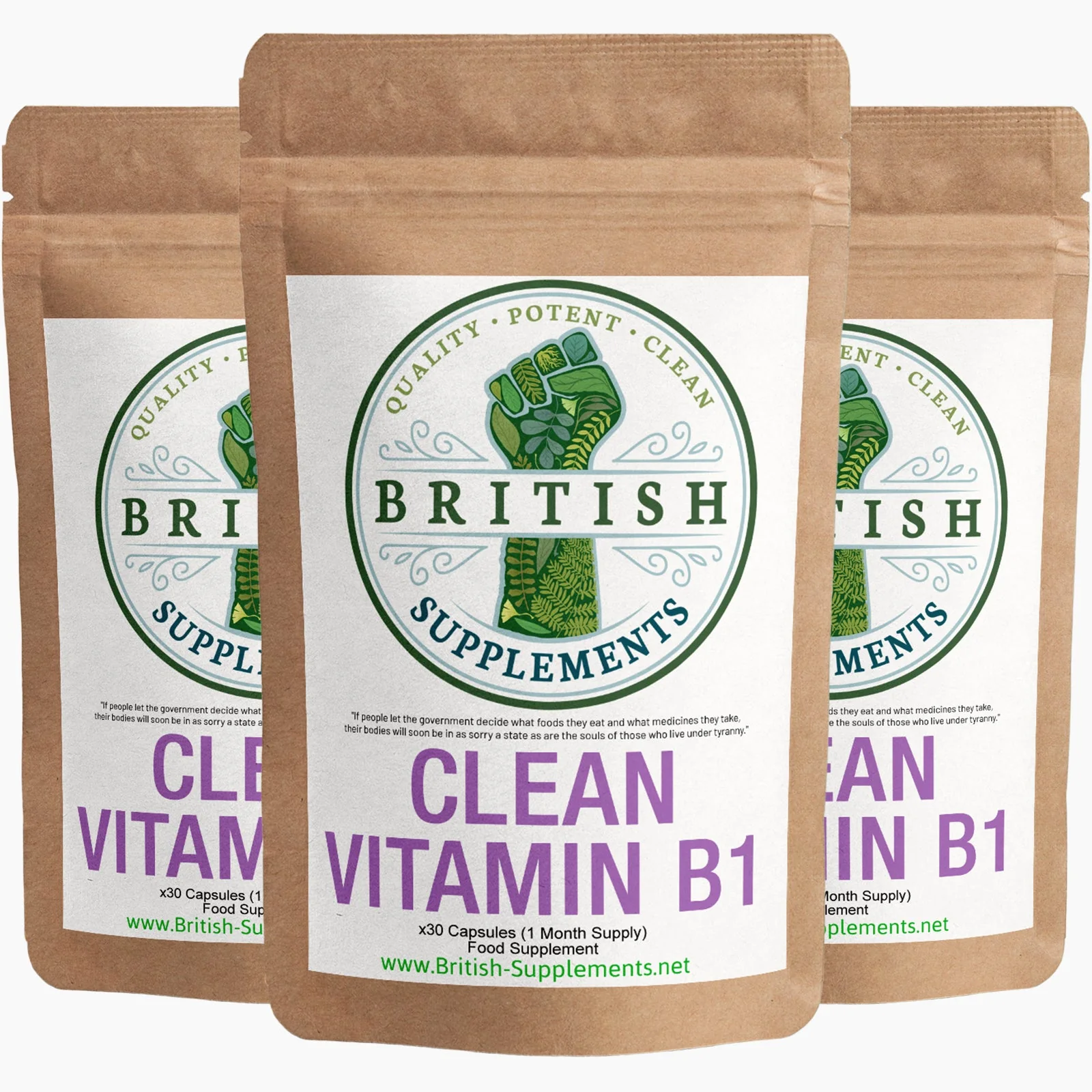 Clean Genuine Vitamin B1 Supplement