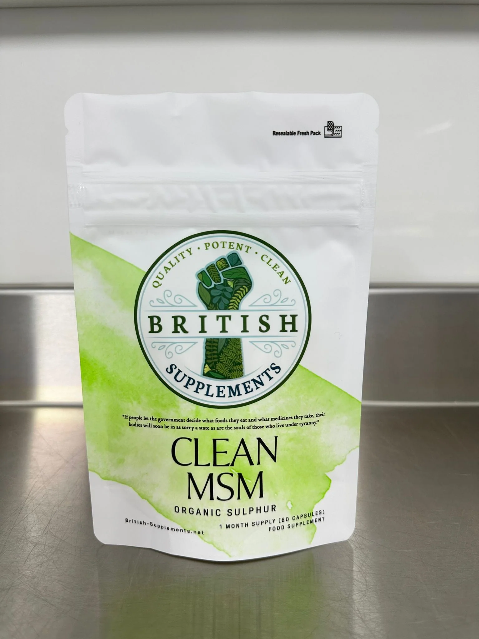 Clean Genuine MSM (Methylsulfonylmethane, Sulphar) 1,400mg Supplement - Image 2