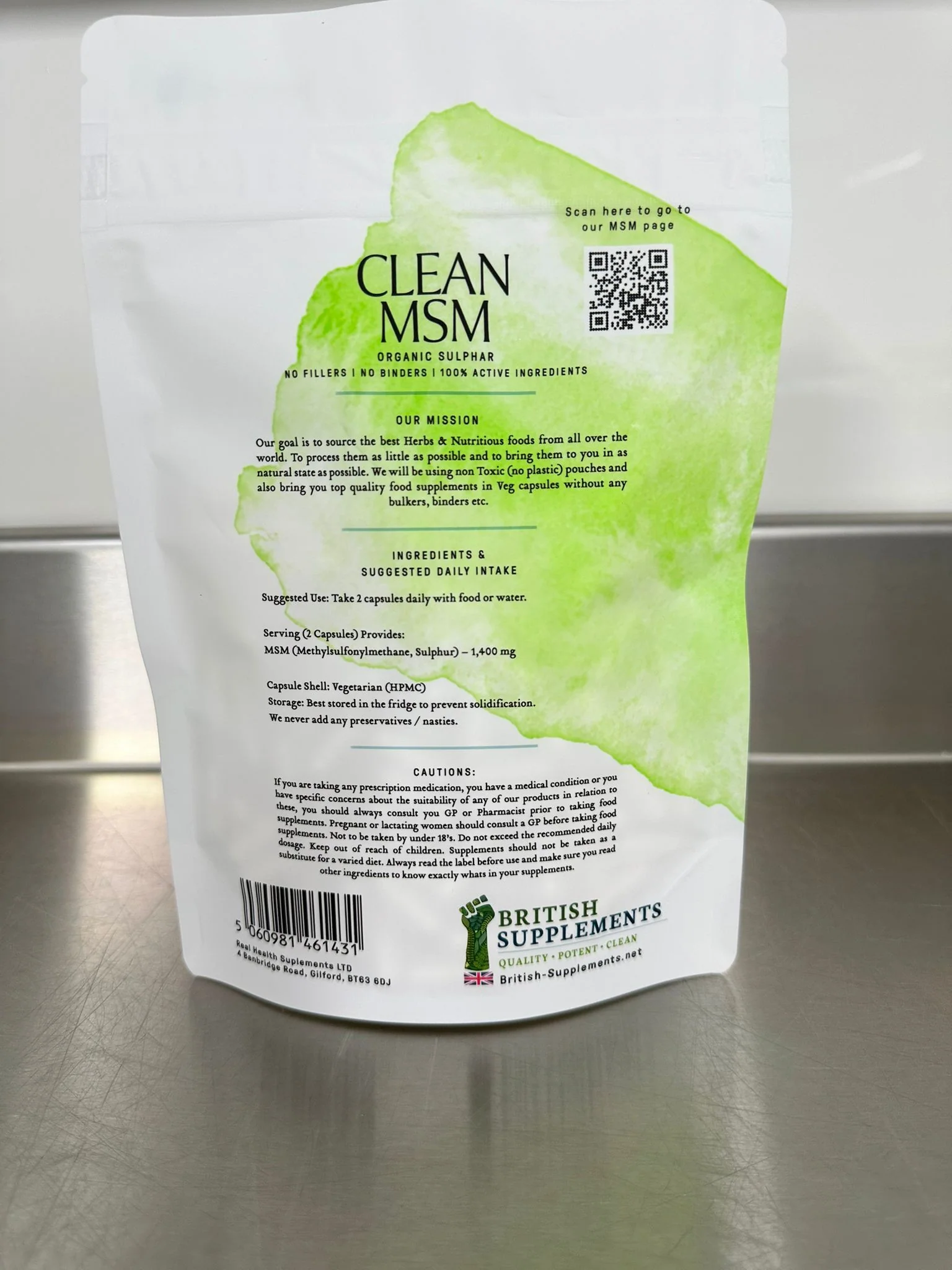 Clean Genuine MSM (Methylsulfonylmethane, Sulphar) 1,400mg Supplement - Image 5