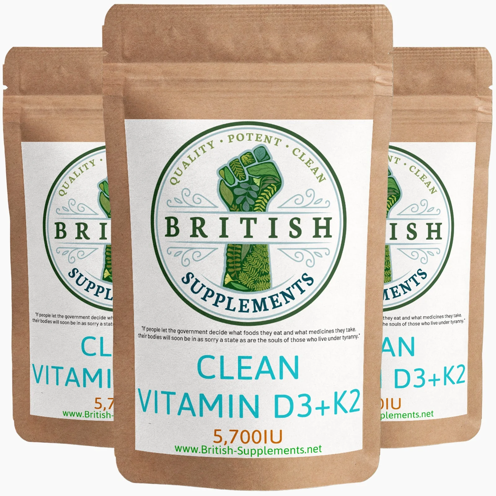Clean Vitamin D+K (5,700IU)